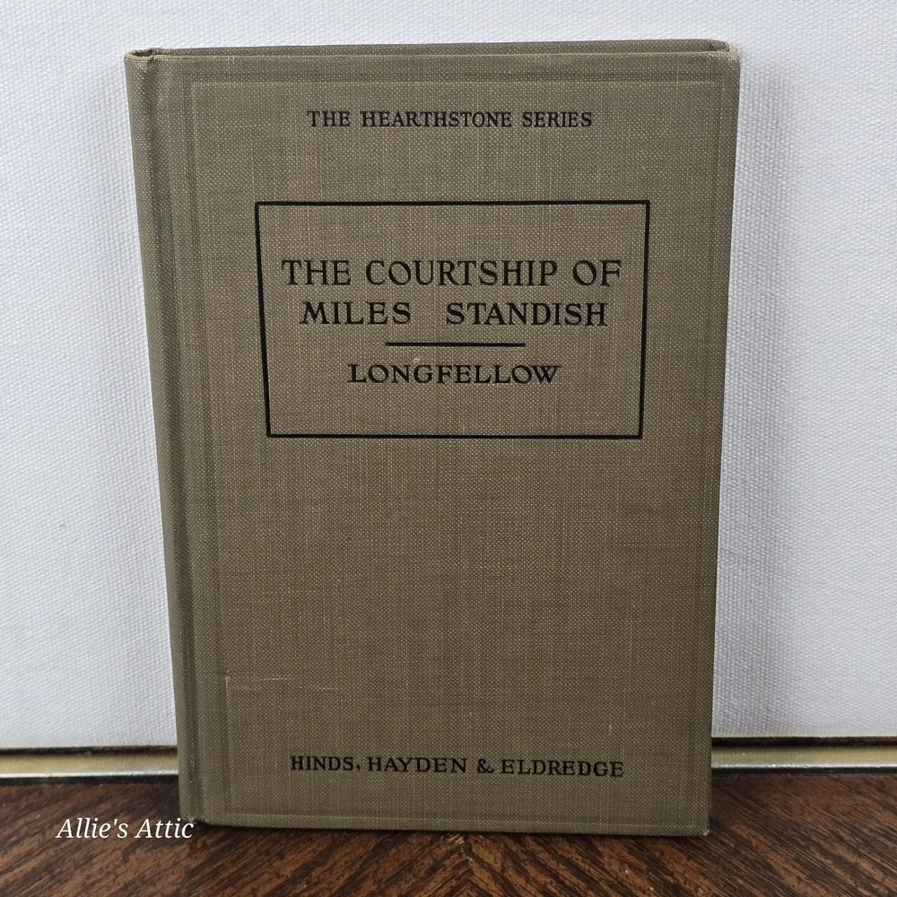 The Courtship Of Miles Standish Longfellow Book Antique Green Hardback‎ 1917